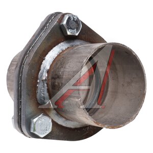 Изображение 1, 63FGP3 Фланец трубы глушителя d=63мм (прокладка, комплект крепежа, патрубки) треугольный TRANSMASTER