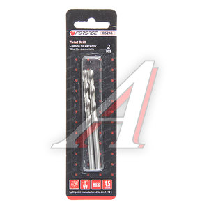 Изображение 1, F-DS245 Сверло по металлу 4.5х80мм HSS (2шт.) FORSAGE