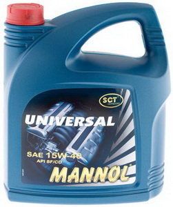 Изображение 1, 1221 Масло моторное UNIVERSAL SN/CH-4 15W40 мин.5л 7405 MANNOL