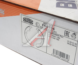 Колодки тормозные TOYOTA Matrix задние барабанные (4шт.) NIBK, 04495-01040,
                                                          фото 5 Изображение 5, FN0704 Колодки тормозные TOYOTA Matrix задние барабанные (4шт.) NIBK