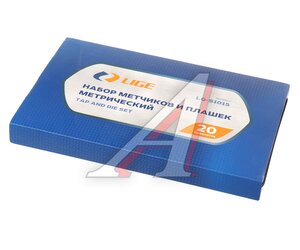 Изображение 4, LG-S1015 Набор метчиков и плашек метрический 20 предметов LIGE