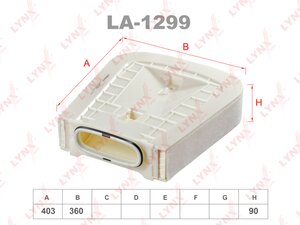 Изображение 1, LA1299 Фильтр воздушный AUDI Q7 (15-) LYNX