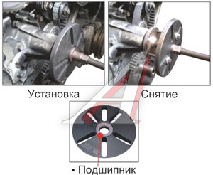 Изображение 4, JTC-1732 Приспособление для снятия и установки шкивов в кейсе JTC