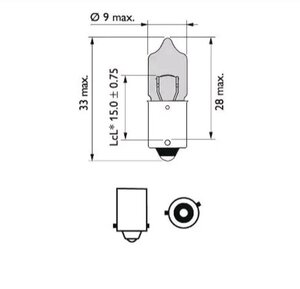 Изображение 6, 12036BVCP Лампа 12V H6W BAX9s Blue Vision PHILIPS