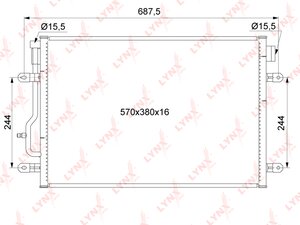 Изображение 2, RC0133 Радиатор кондиционера AUDI A4 LYNX
