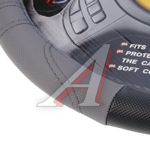 Изображение 2, MIS-17STW19 GY (M) Оплетка руля (M) 37-39см черно-серая MISTAR