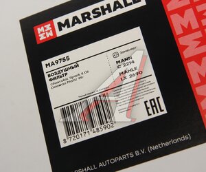 Изображение 2, MA9755 Фильтр воздушный DAEWOO Matiz CHEVROLET Spark MARSHALL