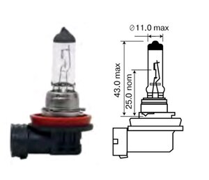 Изображение 1, 52110 Лампа 12V H11 55W PGJ19-2 МАЯК