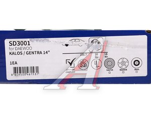 Изображение 5, SD3001 Диск тормозной CHEVROLET Aveo (03-) передний (236мм) (1шт.) SANGSIN