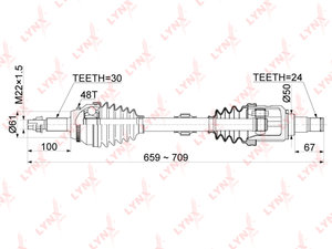 Изображение 1, CD1150A Вал привода TOYOTA Camry (11-) колеса переднего левого LYNX