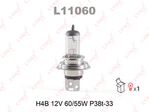 Изображение 3, L11060 Лампа 12V H4B 60/55W P38t-33 LYNX
