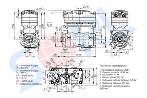 Изображение 2, 35090710010 Компрессор SCANIA (2-х цилиндровый) SORL