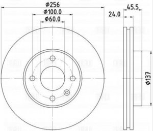 Изображение 3, DF062102 Диск тормозной CHEVROLET Cobalt (13-) передний (с АБС) (1шт.) TRIALLI