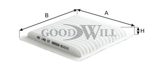 Изображение 3, AG148CF Фильтр воздушный салона TOYOTA Auris угольный GOODWILL