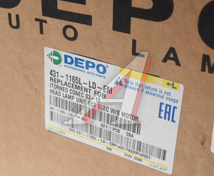 Изображение 5, 431-1165L-LD-EM Фара FORD Transit (00-06) левая DEPO