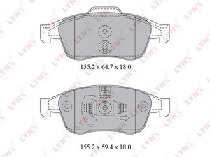 Изображение 1, BD6317 Колодки тормозные RENAULT Duster (10-), Megane (10-) передние (4шт.) LYNX