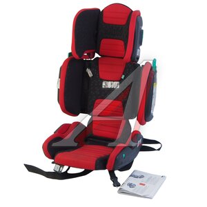 Изображение 1, HF02-EU/RED (У) Автокресло детское 15-45кг (II-III) 4-12лет красное складное Racing Red (Уценка: зацепы) HIFOLD