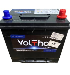 Изображение 1, 6СТ65(0) 56568 D23 Аккумулятор VOLTHOR Ultra 65А/ч обратная полярность (Уценка)