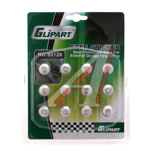 Изображение 1, GT-60120 Катафоты Chrome со стразами 15мм GLIPART