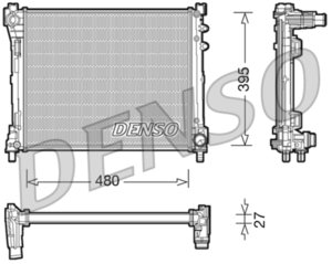 Изображение 1, DRM13014 Радиатор CHRYSLER охлаждения двигателя (Уценка: нетоварный вид) DENSO