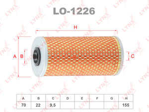 Изображение 1, LO1226 Фильтр масляный MERCEDES E (W124) (93-97) LYNX