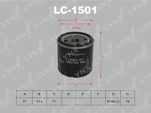 Изображение 1, LC-1501 Фильтр масляный DAEWOO Nexia CHEVROLET Lanos LYNX