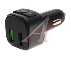 Изображение 1, E67 black Устройство зарядное в прикуриватель с трансмиттером (bluetooth, hands free) HOCO