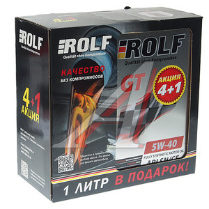 Изображение 1, 322405 Масло моторное GT SN/CF 5W40 синт 4+1л ROLF