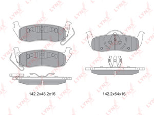Изображение 2, BD4204 Колодки тормозные JEEP Grand Cherokee (05-) задние (4шт.) LYNX