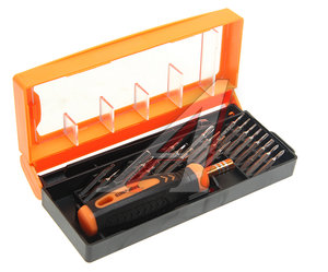 Изображение 1, BM-30311522 Отвертка с набором бит и пинцетом TORX SL PH 22 предмета в футляре BAUMAUTO