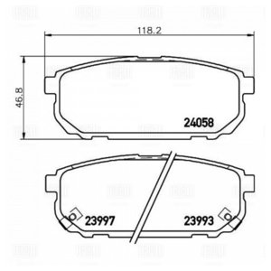 Изображение 3, PF4045 Колодки тормозные KIA Sorento (02-) задние (4шт.) TRIALLI