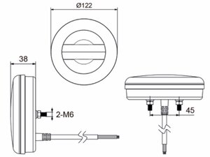 Изображение 4, 370-17-042 Фонарь задний универсальный светодиодный 12/24V c указателем стоп-сигнала MEGAPOWER