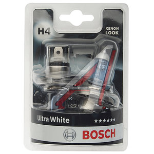 Изображение 1, 1987301440 Лампа 12V H4 60/55W P43t (2шт.) Ultra White BOSCH