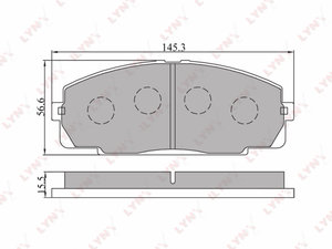 Изображение 1, BD7508 Колодки тормозные TOYOTA Hiase передние (4шт.) LYNX