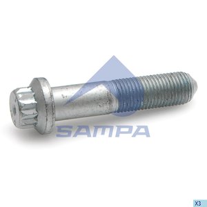 Изображение 1, 102.579 Болт SAF крепления диска тормозного (M14x1.5x65) (1шт) SAMPA