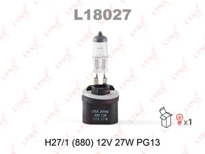 Изображение 1, L18027 Лампа 12V H27W/1 27W PG13 LYNX