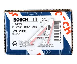 Изображение 5, F026002018 Цилиндр тормозной задний RENAULT Duster (11-) левый (22.2мм) BOSCH