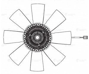 Изображение 3, LVC12651 Вентилятор ЯМЗ-651.10, 653 с вязкостной муфтой LUZAR