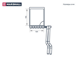Изображение 3, M4991106 Радиатор отопителя FORD Focus (11-) MARSHALL