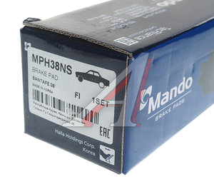 Изображение 3, MPH38NS Колодки тормозные HYUNDAI Santa Fe (06-) передние (4шт.) MANDO