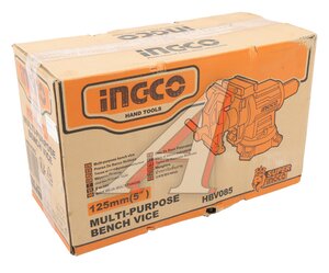 Изображение 7, HBV085 Тиски 125мм (5") поворотные с наковальней INGCO