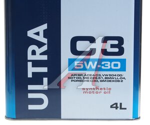 Изображение 3, 4637189 Масло моторное ULTRA C3 5W30 синт.4л MICHI