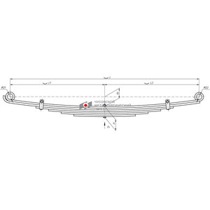 Изображение 1, АО92-2912012.06 Рессора БОГДАН-А092 задняя (6 листов) L=1432мм ЧМЗ