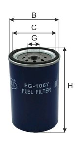 Изображение 7, FG 1067 Фильтр топливный HYUNDAI HD65, 78, County дв.D4DD GOODWILL