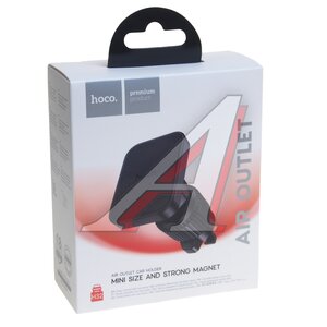 Изображение 3, H32 black Держатель телефона на дефлектор магнитный черный HOCO