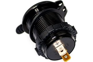 Изображение 1, PL9373 Розетка автомобильная встраиваемая 12V-24V 2USB вольтметр QC3.0 PRO LEGEND