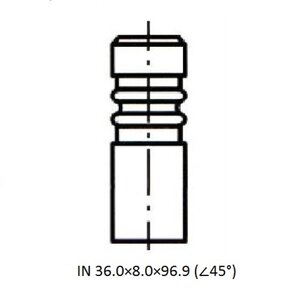 Изображение 3, Z17436R Клапан впускной VW Golf (97-04), Passat (96-00) ZIKMAR