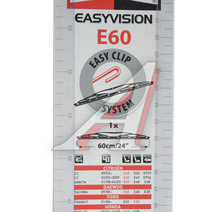 Изображение 4, E60/B01 Щетка стеклоочистителя 600мм каркасная Easyvision CHAMPION
