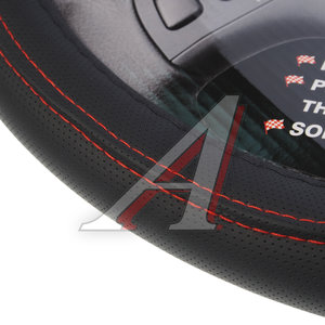 Изображение 2, MIS-17STW13 BK (M) Оплетка руля (M) 37-39см черно-красная MISTAR