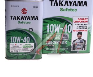 Изображение 4, 102149 Масло моторное TAKAYAMA Safetec A3/B4 10W40 п/синт.4+1л